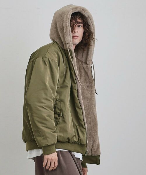 tk.TAKEO KIKUCHI / ティーケー タケオキクチ レザーブルゾン・ジャケット | 【2WAY】リバーシブルMA1＆フェイクファーブルゾン | 詳細16