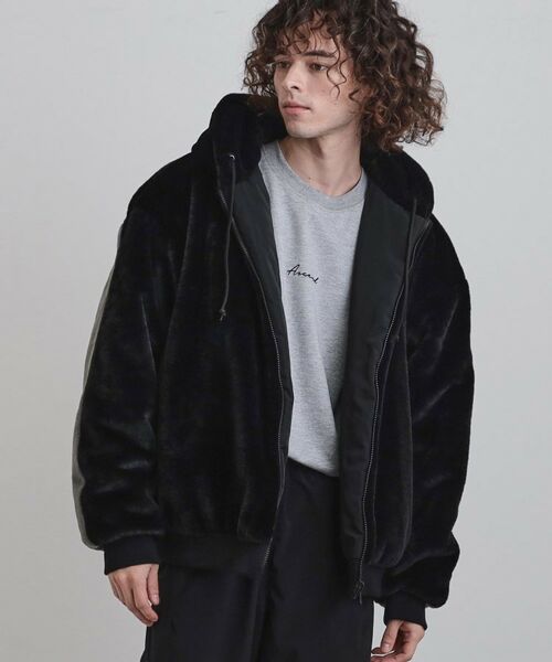 tk.TAKEO KIKUCHI / ティーケー タケオキクチ レザーブルゾン・ジャケット | 【2WAY】リバーシブルMA1＆フェイクファーブルゾン | 詳細9