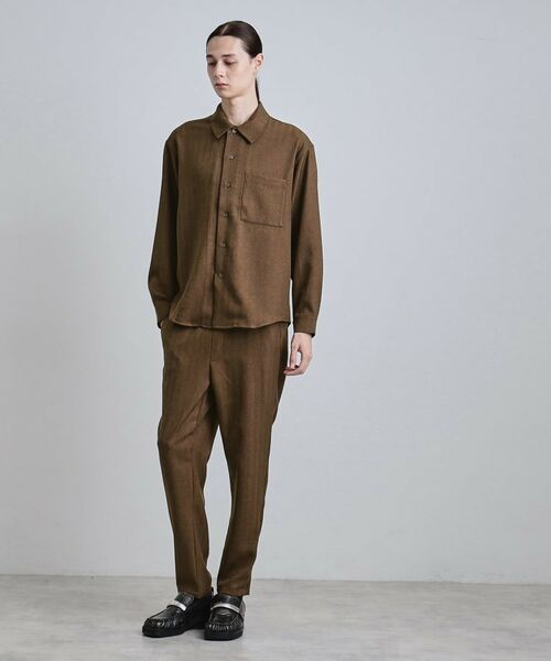 tk.TAKEO KIKUCHI / ティーケー タケオキクチ パンツ | ウール調ヘリンボンイージーパンツ | 詳細7