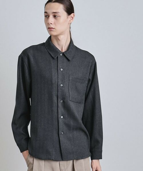 tk.TAKEO KIKUCHI / ティーケー タケオキクチ シャツ・ブラウス | ウール調へリンボンシャツ | 詳細1