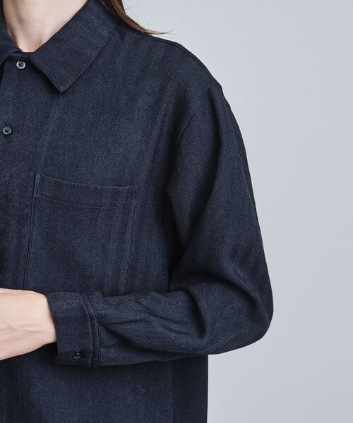 tk.TAKEO KIKUCHI / ティーケー タケオキクチ シャツ・ブラウス | ウール調へリンボンシャツ | 詳細17