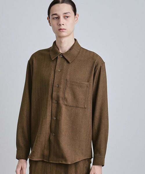 tk.TAKEO KIKUCHI / ティーケー タケオキクチ シャツ・ブラウス | ウール調へリンボンシャツ | 詳細5