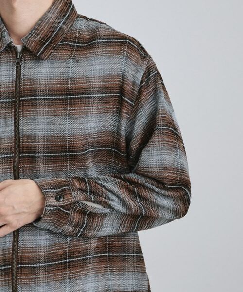 tk.TAKEO KIKUCHI / ティーケー タケオキクチ シャツ・ブラウス | モールチェックZIPシャツ | 詳細19