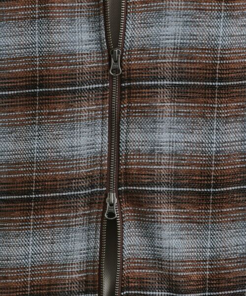 tk.TAKEO KIKUCHI / ティーケー タケオキクチ シャツ・ブラウス | モールチェックZIPシャツ | 詳細20