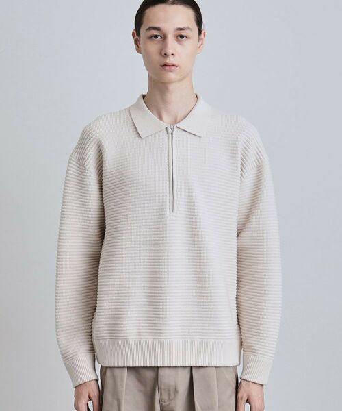 tk.TAKEO KIKUCHI / ティーケー タケオキクチ ニット・セーター | ハーフジップニットポロシャツ | 詳細14