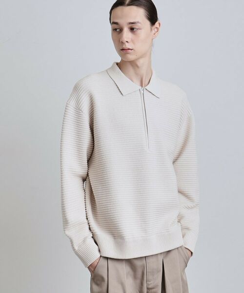 tk.TAKEO KIKUCHI / ティーケー タケオキクチ ニット・セーター | ハーフジップニットポロシャツ | 詳細2