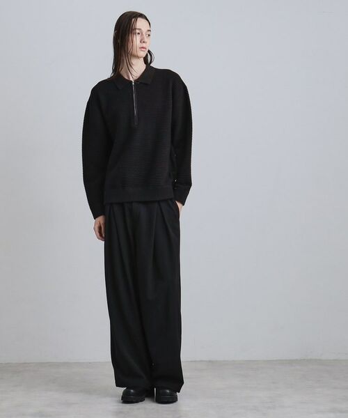 tk.TAKEO KIKUCHI / ティーケー タケオキクチ ニット・セーター | ハーフジップニットポロシャツ | 詳細7