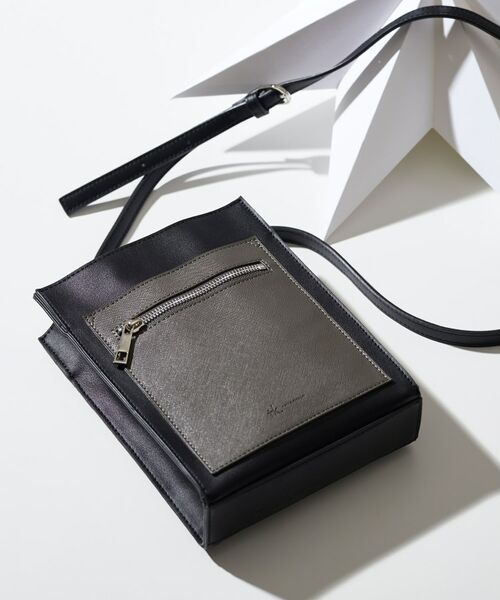 tk.TAKEO KIKUCHI / ティーケー タケオキクチ ショルダーバッグ | フロントポケットミニショルダーバッグ(ブラック(419))