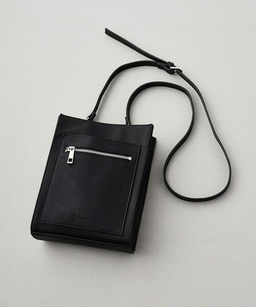 tk.TAKEO KIKUCHI / ティーケー タケオキクチ ショルダーバッグ | フロントポケットミニショルダーバッグ（ブラック(119)）