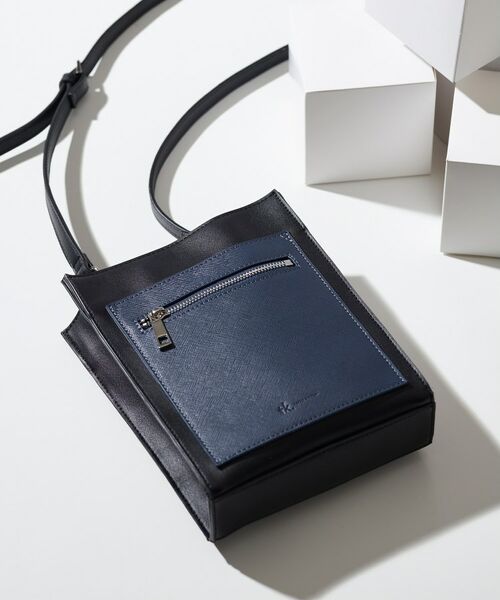 tk.TAKEO KIKUCHI / ティーケー タケオキクチ ショルダーバッグ | フロントポケットミニショルダーバッグ(ブラック(719))
