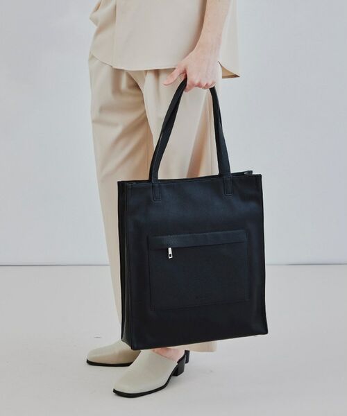 tk.TAKEO KIKUCHI / ティーケー タケオキクチ トートバッグ | サフィアーノ2WAYトートバッグ（ブラック(419)）