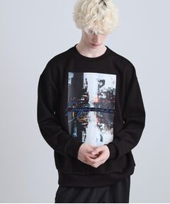 tk.TAKEO KIKUCHI / ティーケー タケオキクチ カットソー | アーバングラフィックブラシ刺繍長袖Tシャツ