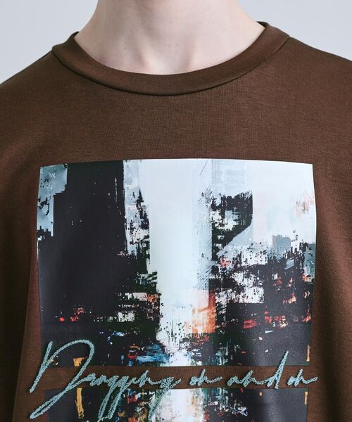 tk.TAKEO KIKUCHI / ティーケー タケオキクチ カットソー | アーバングラフィックブラシ刺繍長袖Tシャツ | 詳細17