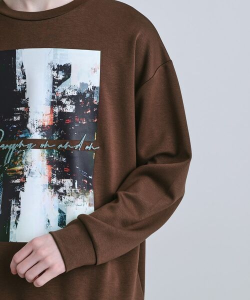 tk.TAKEO KIKUCHI / ティーケー タケオキクチ カットソー | アーバングラフィックブラシ刺繍長袖Tシャツ | 詳細18