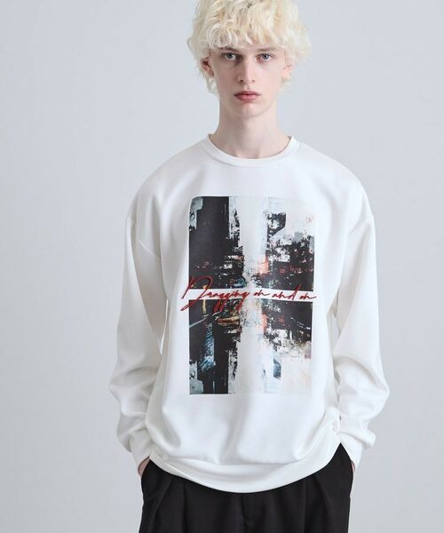 tk.TAKEO KIKUCHI / ティーケー タケオキクチ カットソー | アーバングラフィックブラシ刺繍長袖Tシャツ | 詳細2