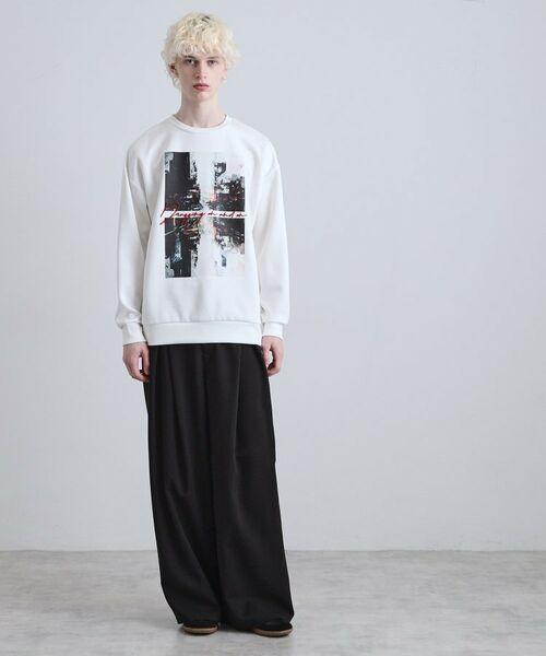 tk.TAKEO KIKUCHI / ティーケー タケオキクチ カットソー | アーバングラフィックブラシ刺繍長袖Tシャツ | 詳細4