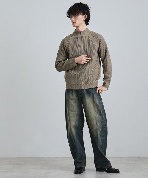 tk.TAKEO KIKUCHI / ティーケー タケオキクチ ニット・セーター | 片畦ハーフジップニット | 詳細11