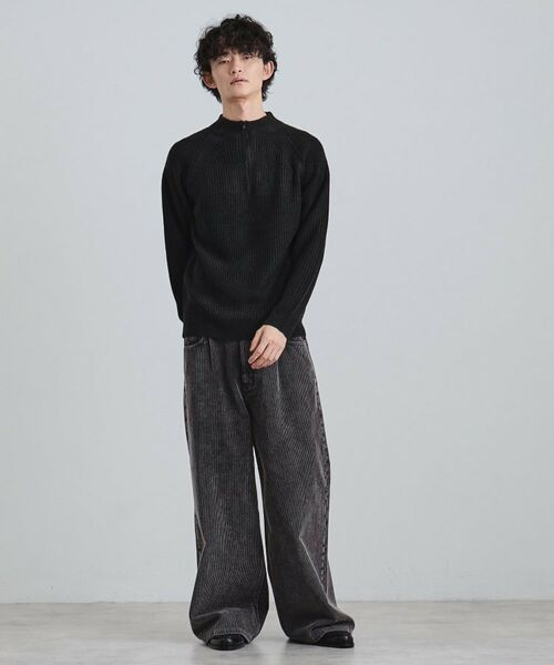 tk.TAKEO KIKUCHI / ティーケー タケオキクチ ニット・セーター | 片畦ハーフジップニット | 詳細3