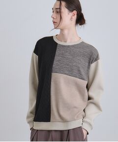 tk.TAKEO KIKUCHI / ティーケー タケオキクチ カットソー | 切り替えニットソー