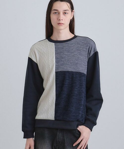 tk.TAKEO KIKUCHI / ティーケー タケオキクチ カットソー | 切り替えニットソー | 詳細13