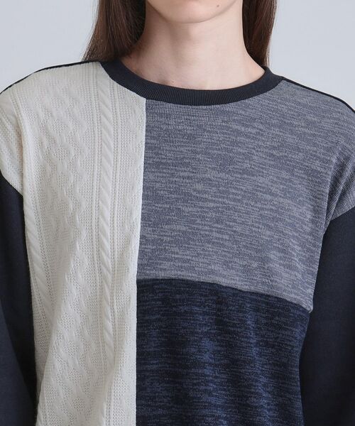 tk.TAKEO KIKUCHI / ティーケー タケオキクチ カットソー | 切り替えニットソー | 詳細16