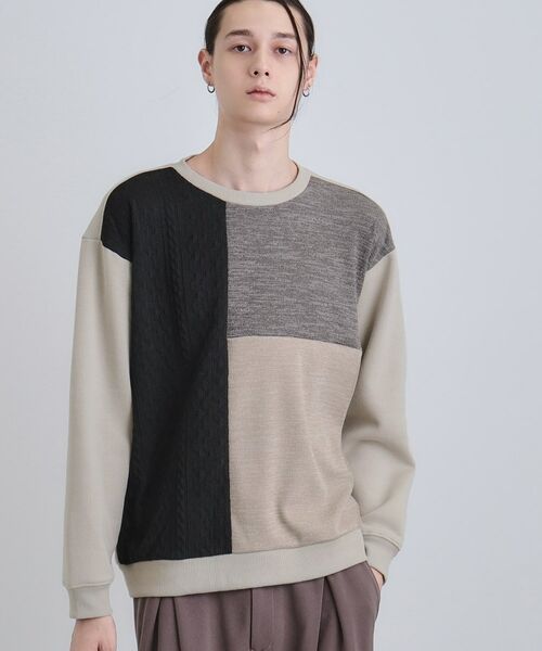 tk.TAKEO KIKUCHI / ティーケー タケオキクチ カットソー | 切り替えニットソー | 詳細5