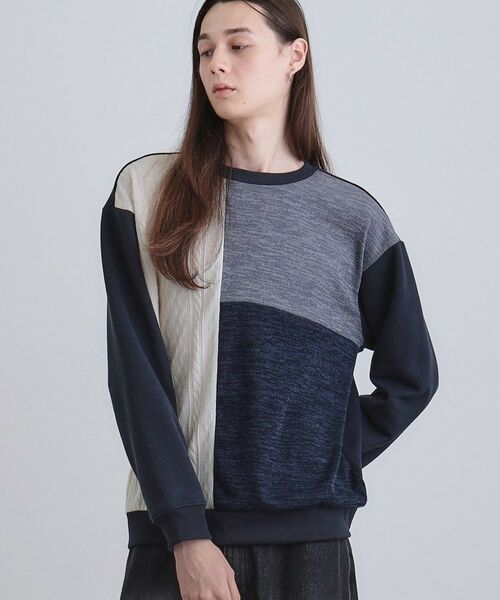 tk.TAKEO KIKUCHI / ティーケー タケオキクチ カットソー | 切り替えニットソー | 詳細9