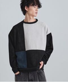 tk.TAKEO KIKUCHI / ティーケー タケオキクチ スウェット | ダブルフェイス切り替えプルオーバー