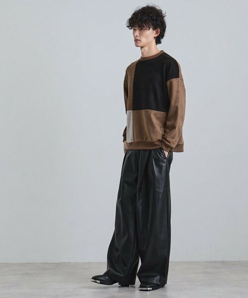 tk.TAKEO KIKUCHI / ティーケー タケオキクチ スウェット | ダブルフェイス切り替えプルオーバー | 詳細10