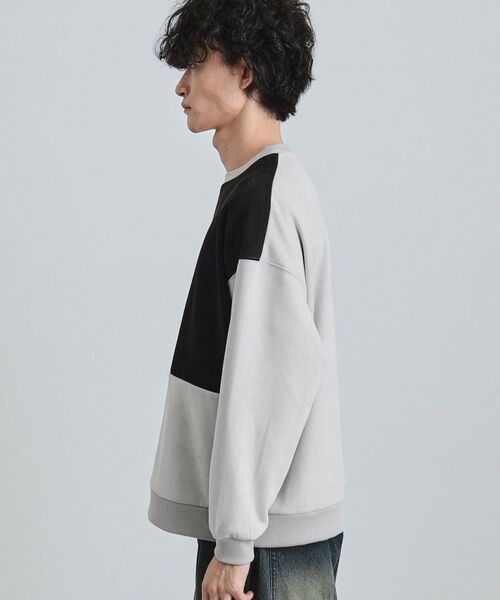 tk.TAKEO KIKUCHI / ティーケー タケオキクチ スウェット | ダブルフェイス切り替えプルオーバー | 詳細14