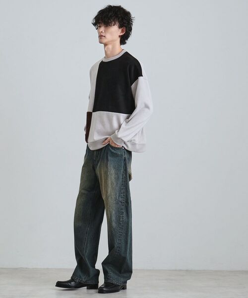 tk.TAKEO KIKUCHI / ティーケー タケオキクチ スウェット | ダブルフェイス切り替えプルオーバー | 詳細2