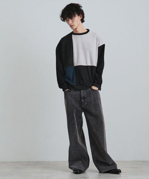 tk.TAKEO KIKUCHI / ティーケー タケオキクチ スウェット | ダブルフェイス切り替えプルオーバー | 詳細6