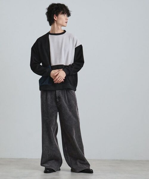 tk.TAKEO KIKUCHI / ティーケー タケオキクチ スウェット | ダブルフェイス切り替えプルオーバー | 詳細7