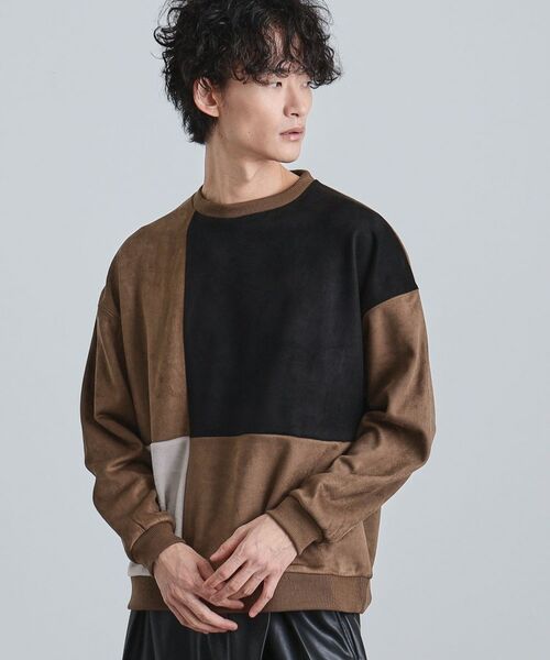 tk.TAKEO KIKUCHI / ティーケー タケオキクチ スウェット | ダブルフェイス切り替えプルオーバー | 詳細9