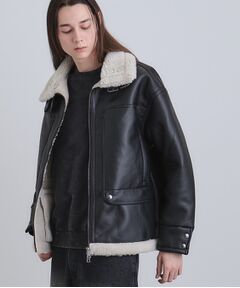 tk.TAKEO KIKUCHI / ティーケー タケオキクチ レザーブルゾン・ジャケット | フェイクムートンブルゾン