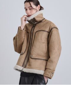 tk.TAKEO KIKUCHI / ティーケー タケオキクチ レザーブルゾン・ジャケット | フェイクムートンブルゾン