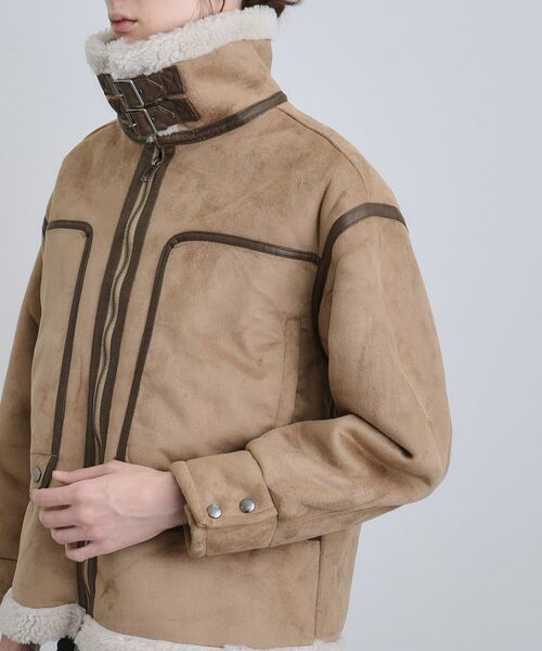 tk.TAKEO KIKUCHI / ティーケー タケオキクチ レザーブルゾン・ジャケット | フェイクムートンブルゾン | 詳細13