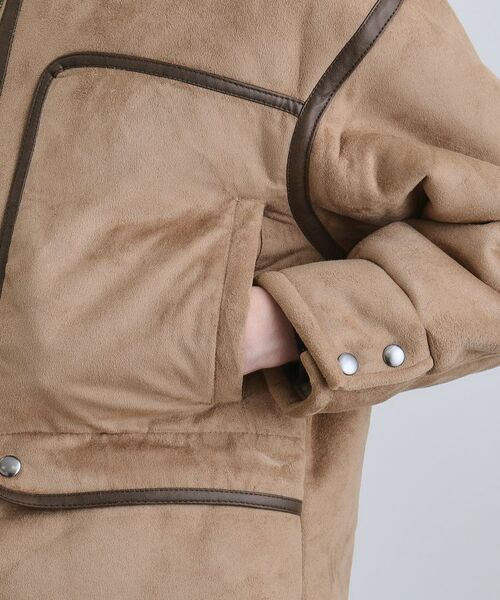 tk.TAKEO KIKUCHI / ティーケー タケオキクチ レザーブルゾン・ジャケット | フェイクムートンブルゾン | 詳細15