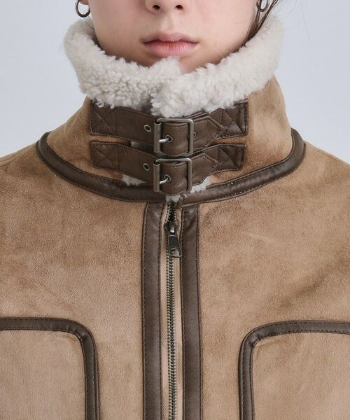tk.TAKEO KIKUCHI / ティーケー タケオキクチ レザーブルゾン・ジャケット | フェイクムートンブルゾン | 詳細20