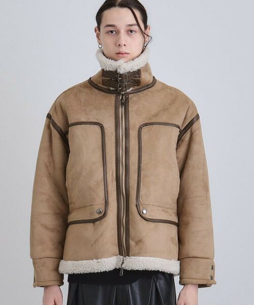 tk.TAKEO KIKUCHI / ティーケー タケオキクチ レザーブルゾン・ジャケット | フェイクムートンブルゾン | 詳細21