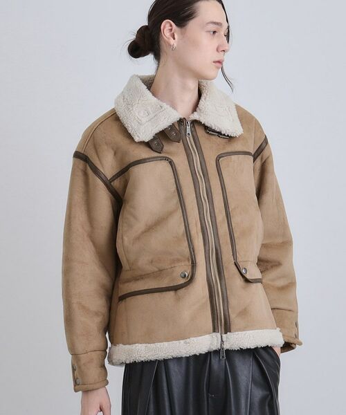 tk.TAKEO KIKUCHI / ティーケー タケオキクチ レザーブルゾン・ジャケット | フェイクムートンブルゾン | 詳細5