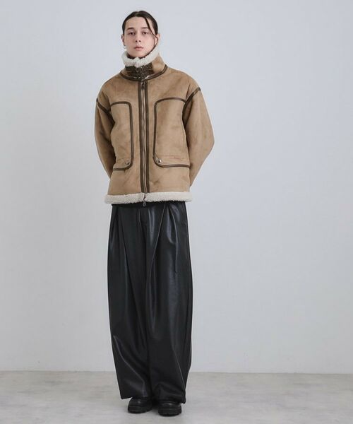 tk.TAKEO KIKUCHI / ティーケー タケオキクチ レザーブルゾン・ジャケット | フェイクムートンブルゾン | 詳細6