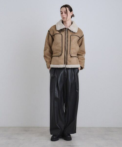 tk.TAKEO KIKUCHI / ティーケー タケオキクチ レザーブルゾン・ジャケット | フェイクムートンブルゾン | 詳細7