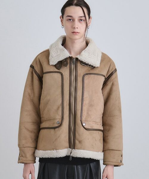 tk.TAKEO KIKUCHI / ティーケー タケオキクチ レザーブルゾン・ジャケット | フェイクムートンブルゾン | 詳細9