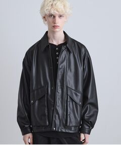 tk.TAKEO KIKUCHI / ティーケー タケオキクチ レザーブルゾン・ジャケット | A－2シンセティックレザーブルゾン