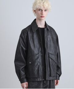 tk.TAKEO KIKUCHI / ティーケー タケオキクチ レザーブルゾン・ジャケット | A－2シンセティックレザーブルゾン