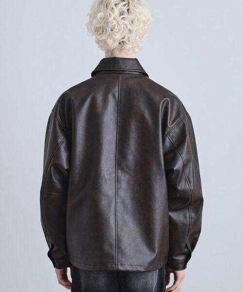tk.TAKEO KIKUCHI / ティーケー タケオキクチ レザーブルゾン・ジャケット | A－2シンセティックレザーブルゾン | 詳細16