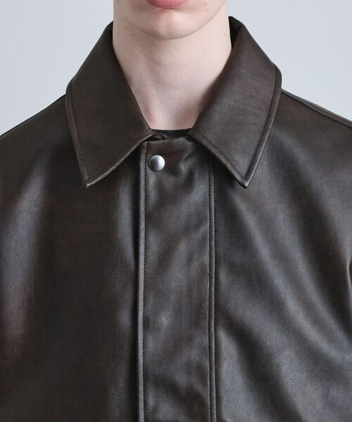 tk.TAKEO KIKUCHI / ティーケー タケオキクチ レザーブルゾン・ジャケット | A－2シンセティックレザーブルゾン | 詳細17