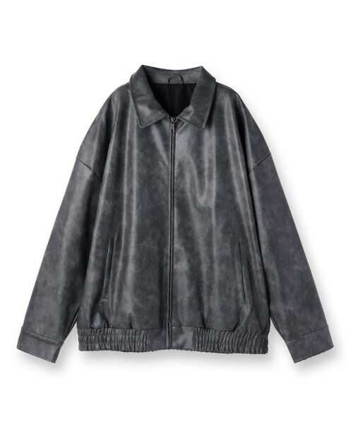 tk.TAKEO KIKUCHI / ティーケー タケオキクチ レザーブルゾン・ジャケット | A‐2コーティングブルゾン | 詳細1