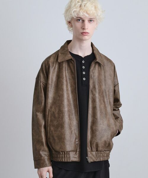 tk.TAKEO KIKUCHI / ティーケー タケオキクチ レザーブルゾン・ジャケット | A‐2コーティングブルゾン | 詳細10
